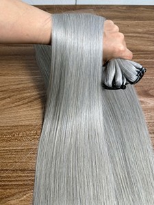 Meilleure vente Premium plat tissage cheveux sans couture Piano couleur 100% vietnamien vierge cheveux humains génie trame - Product Image 6