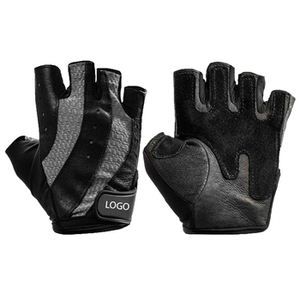 Guantes de Gimnasio Personalizados de Medio Dedo, Antideslizantes, Ligeros, Duraderos, con Cierre, Agarre Fuerte, de Cuero para Entrenamiento - Product Image 2