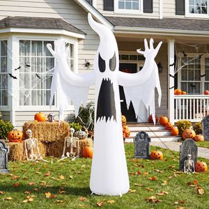 Fantasma Gonfiabile di Halloween Alto 2,35 Metri con Luci LED RGB per Decorazioni da Giardino - Product Image 1