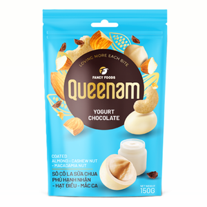 Vente directe usine de dragées chocolatées en gros HALAL OEM/ODM, amandes, noix de cajou, noix de macadamia enrobées de chocolat au yaourt, 150g, en-cas - Product Image 1