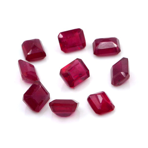 Rubis naturels de Bangkok, octogones calibrés 6x7mm, pierres précieuses de rubis naturelles facettées pour la fabrication de bijoux, prêtes à l'emploi - Product Image 1