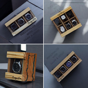 Boîte de rangement en bois multi-compartiments avec couvercle, boîte organisatrice en bois avec logo personnalisé pour la vente en gros - Product Image 5