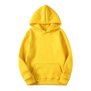 Nouveautés en promotion : sweats à capuche pour hommes, jaune uni, en tissu French Terry, pantalons de jogging décontractés, coupe ample, logo personnalisé - Product Image 3