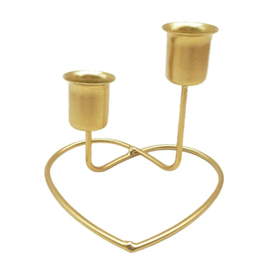 Portavelas de latón de moda para velas de té, plato metálico para bodas y eventos festivos, soporte de hierro para velas con acabado metálico para decoración del hogar y mesa. - Product Image 4