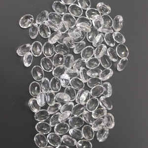 Natural White Topaz 8x6MM Oval Cut Best Quality Calibrated Loose Gemstone For Designer Jewelry Making - Product Image 3