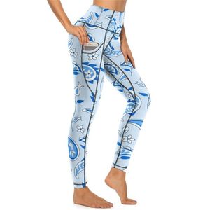 New Women's High Waist Plaid Seamless Summer Yoga Leggings-Fitness Workout Pants with <b>Booty</b> Support - Product Image 4