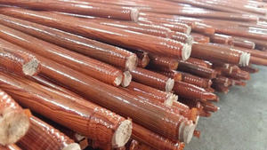 Mango de escoba de madera con cabezal de escoba de varilla natural pulida, precio al por mayor para el hogar - Product Image 4