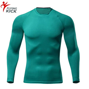 Maillot de bain de compression à manches longues pour homme, 100 % polyester, écologique, coupe douce, protection solaire, séchage rapide - Product Image 1