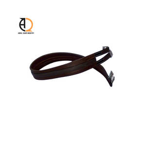 Protector de barriga para caballo con gancho de seguridad y acolchado de cuero/piel de oveja - Product Image 3