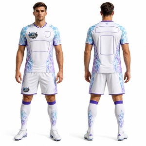 Customized <b>Soccer</b> Uniform Jersey And Shorts Screen Printing Breathable Polyester Fabric Quick Dry Custom Design Training Kit - Product Image 1