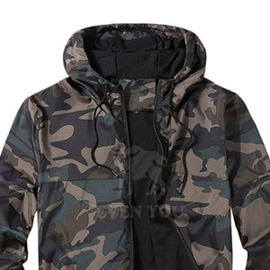 Veste coupe-vent en nylon et polyester camouflage, veste coupe-vent camouflage de qualité supérieure, veste coupe-vent camouflage décontractée - Product Image 3