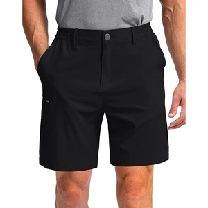 Pantalones Cortos Bermuda Negros para Hombre, de Secado Rápido, Cintura Elástica, Casuales, para Actividades al Aire Libre, con Bolsillos - Product Image 1