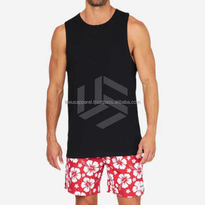 Wholesale Men Sports Tank Top Custom Muscle Fitness Custom Print Vest Men's Black Tank Top 2025 Men's Sleeveless Striped TankTop - Product Image 6