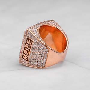 Custom <b>Men's</b> S925 Sterling Silver Gold Plated Iced Out Luxury Heart Mosaic Moissanite Wedding Anniversary Gift <b>Set</b> <b>Rings</b> - Product Image 2