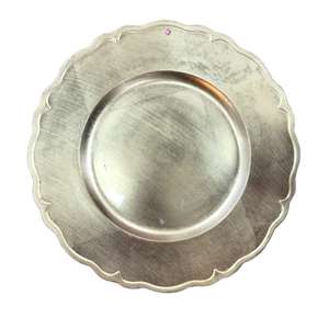 Assiette de service antique en laiton, style floral, assiettes et plats de table, sans danger pour les aliments, compatible lave-vaisselle - Product Image 6