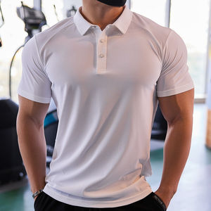 T-shirt de sport unisexe en gros, personnalisable avec logo imprimé sur le devant, manches courtes, pour le golf, 100 % coton, séchage rapide, pour homme - Product Image 3
