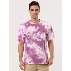 T-shirts pour hommes au design tie-dye, 100% coton tricoté, couleur unie, respirant, imprimé léger, manches courtes, pour le fitness et les activités sportives - Product Image 5