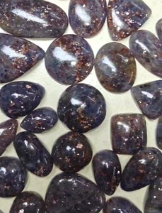 Joyería de Iolita y Piedra del Sol Multicolor Natural de Alta Calidad, Escamas de Ópalo Arcoíris y Gemas en Forma de Pera de Cristal - Product Image 5