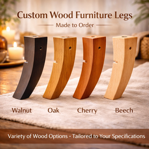Stylish Solid Wood Curved Heavy Duty Furniture Feet Customizable Tall <b>Sofa</b> <b>Legs</b> Easy Installation <b>Replacement</b> Parts for Modern - Product Image 4