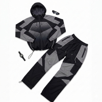 Conjunto Deportivo Casual para Hombre, con Capucha y Cremallera, de Manga Larga, Ligero y Transpirable, Diseño Color Block, Moda Primavera, Dos Piezas