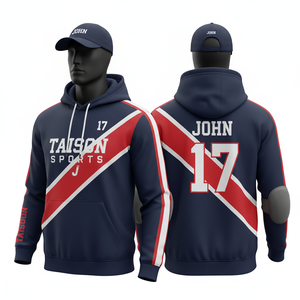 Sudadera con Capucha para Entrenamiento de Hockey sobre Césped para Hombre, 280 GSM, Felpa de Poliéster Premium, Azul Rey, Amarillo, Gris, Paneles Diagonales, Sublimación, Logotipo Personalizado - Product Image 2