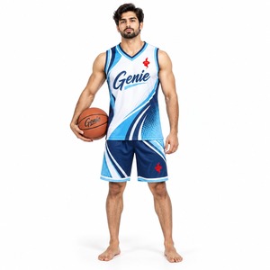Conjunto de Uniforme de Baloncesto, Camiseta y Pantalones Cortos, Ropa Deportiva para Equipos, Transpirable, Ligero, para Entrenamiento y Juego, con Servicio OEM - Product Image 1
