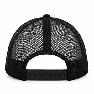 Casquette de baseball unisexe ajustable en maille noire brodée avec logo Von Dutch, style vintage 6 panneaux - Product Image 2
