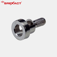 Carcasa de Conector RF de Latón y Acero Inoxidable Mecanizada por CNC Personalizada, Torneado de Precisión para Mecanizado con Tolerancias Ajustadas (0.01-0.05mm)