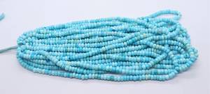 ลูกปัดโอปอลสีน้ำเงินธรรมชาติทรงรอนเดลล์เรียบขนาด 5.5-6 มม. ลูกปัดพลอยโอปอลสีฟ้า 16 นิ้ว ร้อยเป็นเส้น โอปอลสีน้ำเงินธรรมดาทรงรอนเดลล์ - Product Image 4