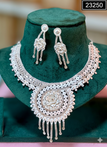 Conjunto de Collar y Aretes MOLL JEWELLERS 2024, Inspirado en la Moda Africana India, Chapado en Oro/Plata, Aleación de Zinc, Cristal/Pedrería, para Mujer - Product Image 3