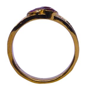 Wedding Wear 925 Sterling <b>Silver</b> Gold Plated Jewelry <b>Garnet</b> Ruby White Topaz Gemstone Women Wear Classic <b>Ring</b> - Product Image 3