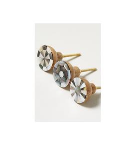 Poignées de porte en bois et résine, fabriquées à la main, pour armoires, tiroirs, placards, meubles, décoration élégante pour la maison - Product Image 1