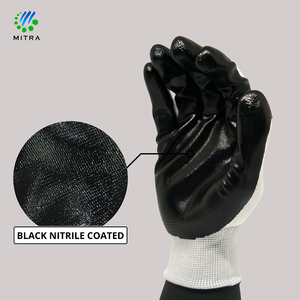 Guantes de seguridad GEKKO de nailon con puño de punto antideslizante y recubrimiento de nitrilo para uso general - Product Image 2