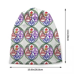 Bonnet unisexe en tricot fin pour automne et printemps, style franc-maçon Rite de York, Hip Hop, Ski, Hiver, en tissu, OEM, Vente en gros - Product Image 3