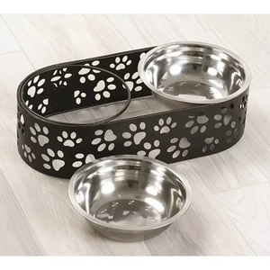 Conception de PAWS dôme surélevé look double station d'alimentation bols mangeoires pour chats et chiens - Product Image 1