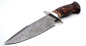 Handcrafted Damascus Steel Executive Specialty Craft <b>Tool</b> Burl <b>Wood</b> Handle Display Piece - Product Image 6