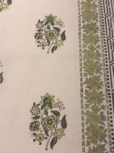 100% Cotton Hand Block Print Cotton Waffle <b>Towel</b> <b>Set</b> Blue Daisy Floral Vine Border Jaipuri <b>Bath</b> Hand <b>Towel</b> Stripe Bulk OEM Whole - Product Image 2