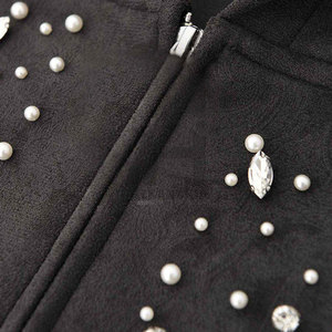 Custom Made Design High Quality Basics <b>Pullover</b> <b>Men</b> Rhinestone Hoodies Solid Color Plus Size <b>Men</b> Rhinestone Hoodies - Product Image 4