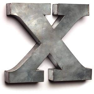 Décoration murale industrielle en métal galvanisé en forme de lettre T, finition zinc rustique, signe alphabétique pour la décoration de ferme, de maison, de mariage ou d'événement - Product Image 5