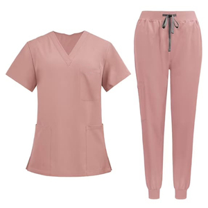 Wholesale Custom Color Custom Men's Nurse <b>Scrub</b> Sets <b>Jogger</b> Style Knitted Cotton Medical Uniform for Professionals - Product Image 4