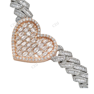 Chaîne cubaine Miami unisexe plaquée or 12 mm 18 pouces en argent sterling 925 certifiée GRA, avec moissanite, vente en gros d'usine - Product Image 2