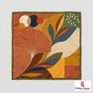 Écharpe carrée imprimée de haute qualité, légère et tendance, fabricant OEM ODM, produits textiles personnalisés de l'île de Prince Edward - Product Image 3