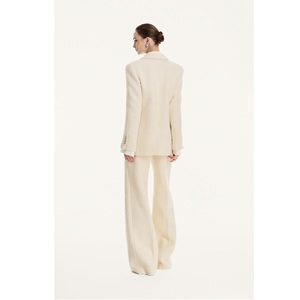 กางเกงขายาวทรงหลวมสำหรับผู้หญิงรุ่นใหม่ AMARA WIDE-LEG TROUSERS กางเกงขากว้างสีพื้นแบบหลวม Odm ทรงสวยทันสมัย กางเกงลำลองสำหรับผู้หญิง - Product Image 4