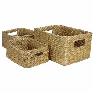 Cestas Multifuncionales Vintage Tejidas a Mano con Jacinto de Agua, Ecológicas y Económicas, con Asa Cómoda para el Dormitorio - Product Image 3