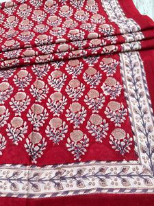 Export Quality Custom Logo Hand Block Print Leaf And Flower Pattern Cotton Sarong <b>Wrap</b> Women Lightweight Breathable Sarong - Product Image 3