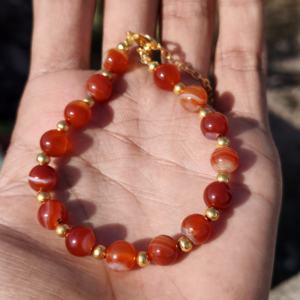 Natural Stone Quartz <b>Bracelet</b> 8 mm Beads Stainless Fine <b>Beaded</b> <b>Bracelets</b> - Product Image 2