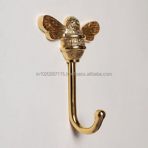 Multipurpose brass <b>wall</b> hooks <b>for</b> kitchens bathrooms bedrooms hallways organizing items daily needs with ease style care - Product Image 3
