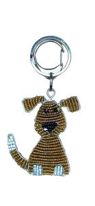 <b>Canvas</b> Lightweight Coin Holder Keychain with Glass Bead Woven Circle Pattern <b>Round</b> Shape Durable Design - Product Image 5