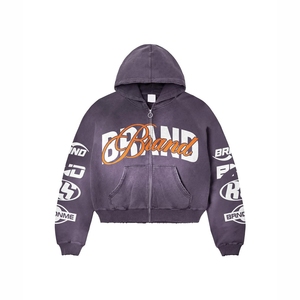 Diseña Tu Propio Chándal Ecológico de Peso Medio con Lavado Ácido, Sudadera con Capucha y Cordón Ajustable, Pantalones Deportivos Unisex, Ropa Casual de Invierno - Product Image 2
