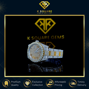 Montre de luxe de qualité supérieure, très vendue, en acier inoxydable, quartz automatique, verre saphir, résistante à l'eau, avec diamants moissanite - Product Image 4